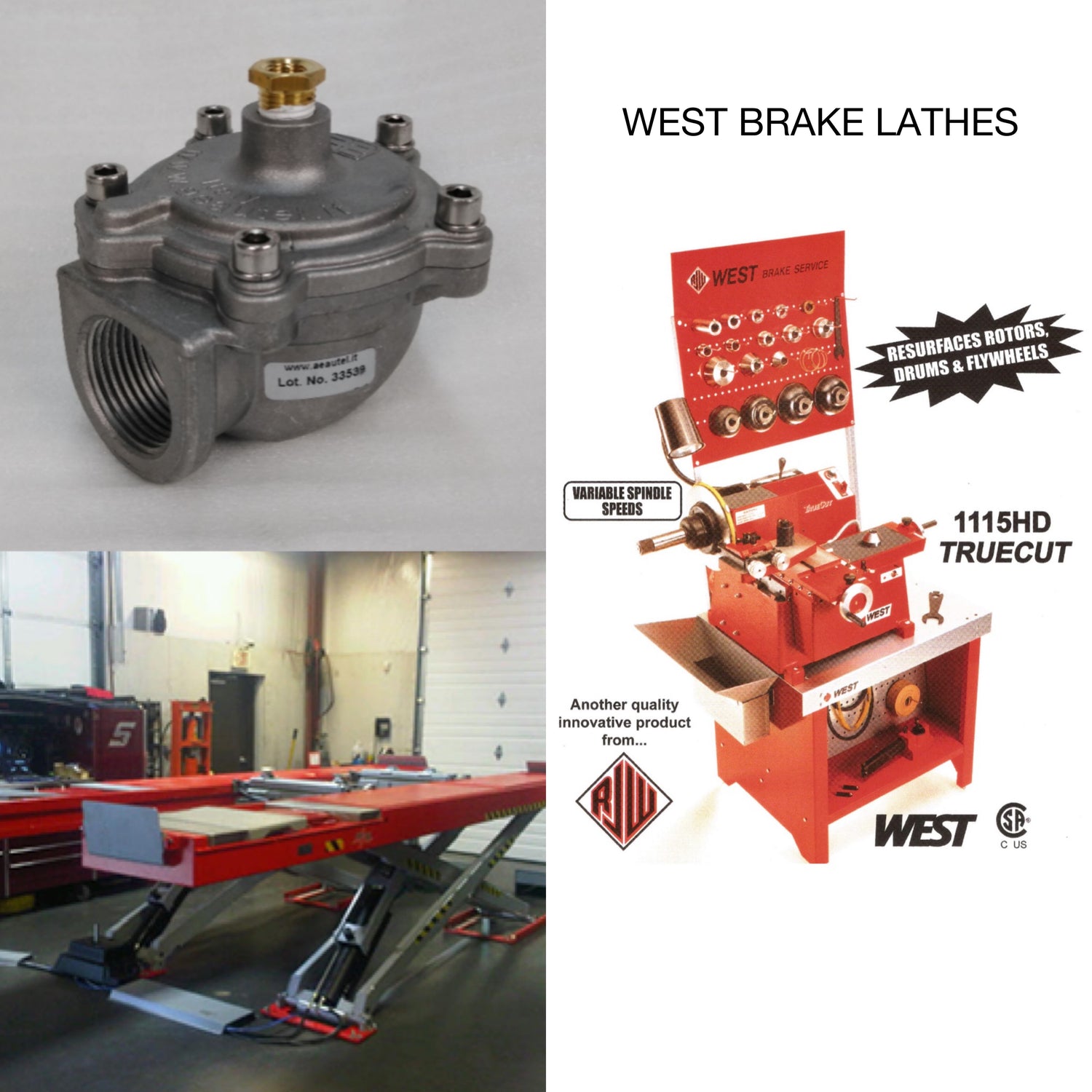 West brake lathes